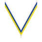 Ruban Blanc / Bleu / Jaune - 6056 Ruban Blanc / Bleu / Jaune - 6056